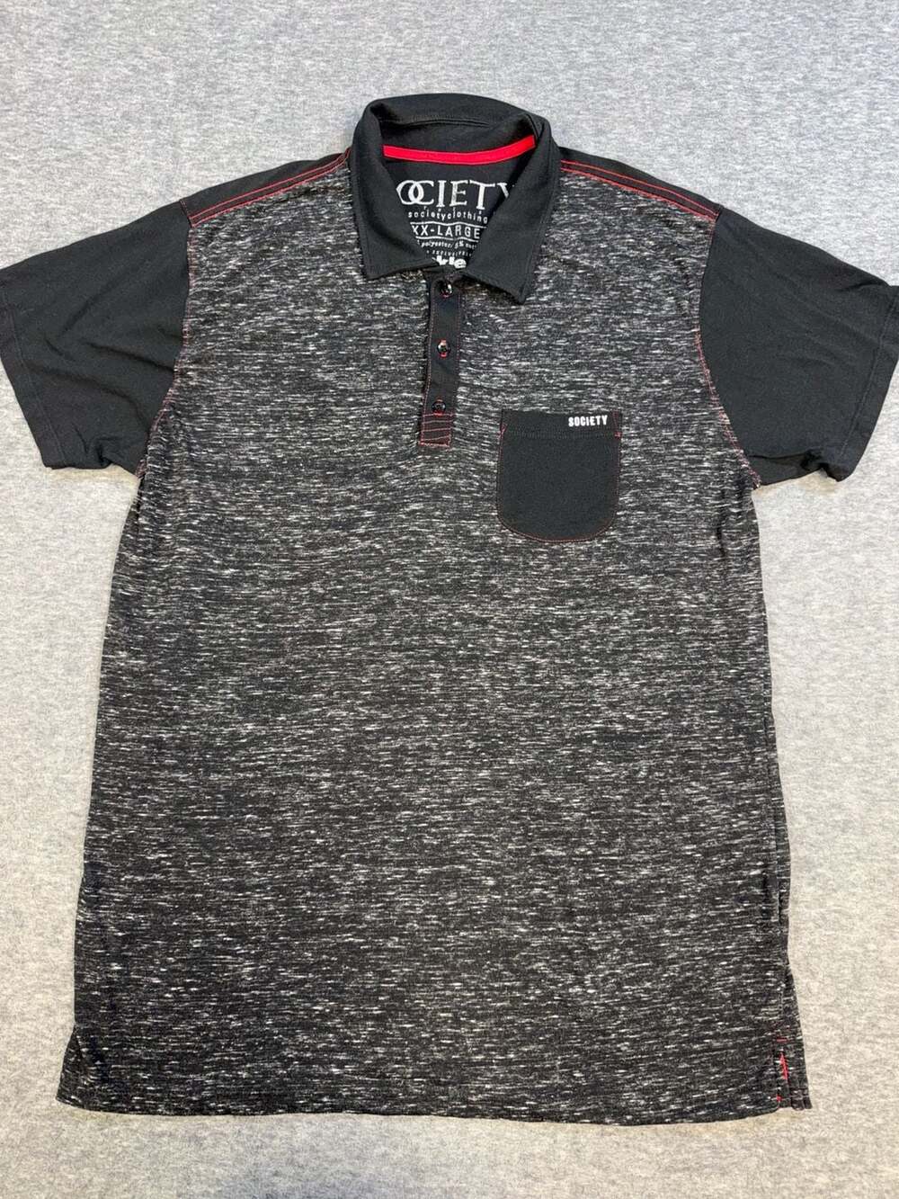 Society of the Sun x Buckle Mens Short Sleeve Space Dye Polo Shirt XXL